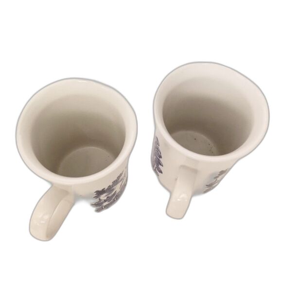 Set of Two Blue Willow Churchill England Ceramic Coffee Mugs - Picture 4 of 4